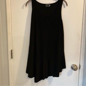 Sympli the Best black tank dress with asymmetrical hemline. Size 10